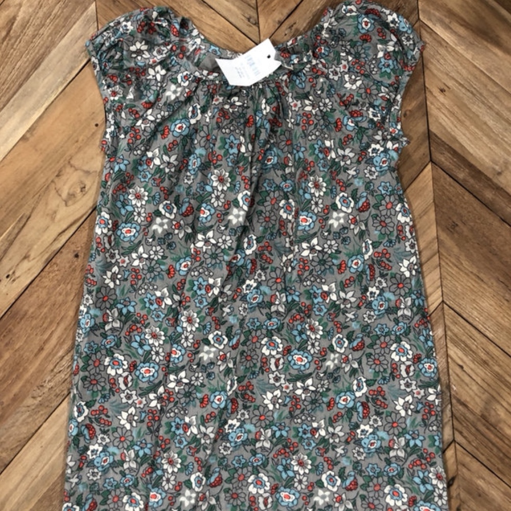 Gap Floral Cap Sleeve Dress